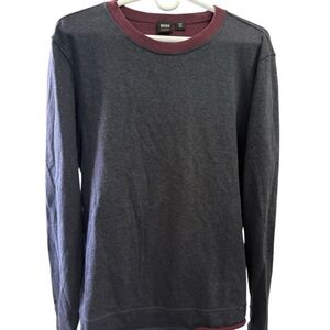 Boss Hugo Boss Men’s Gray Sweatshirt Classic Crew Neck Style Wreston Large